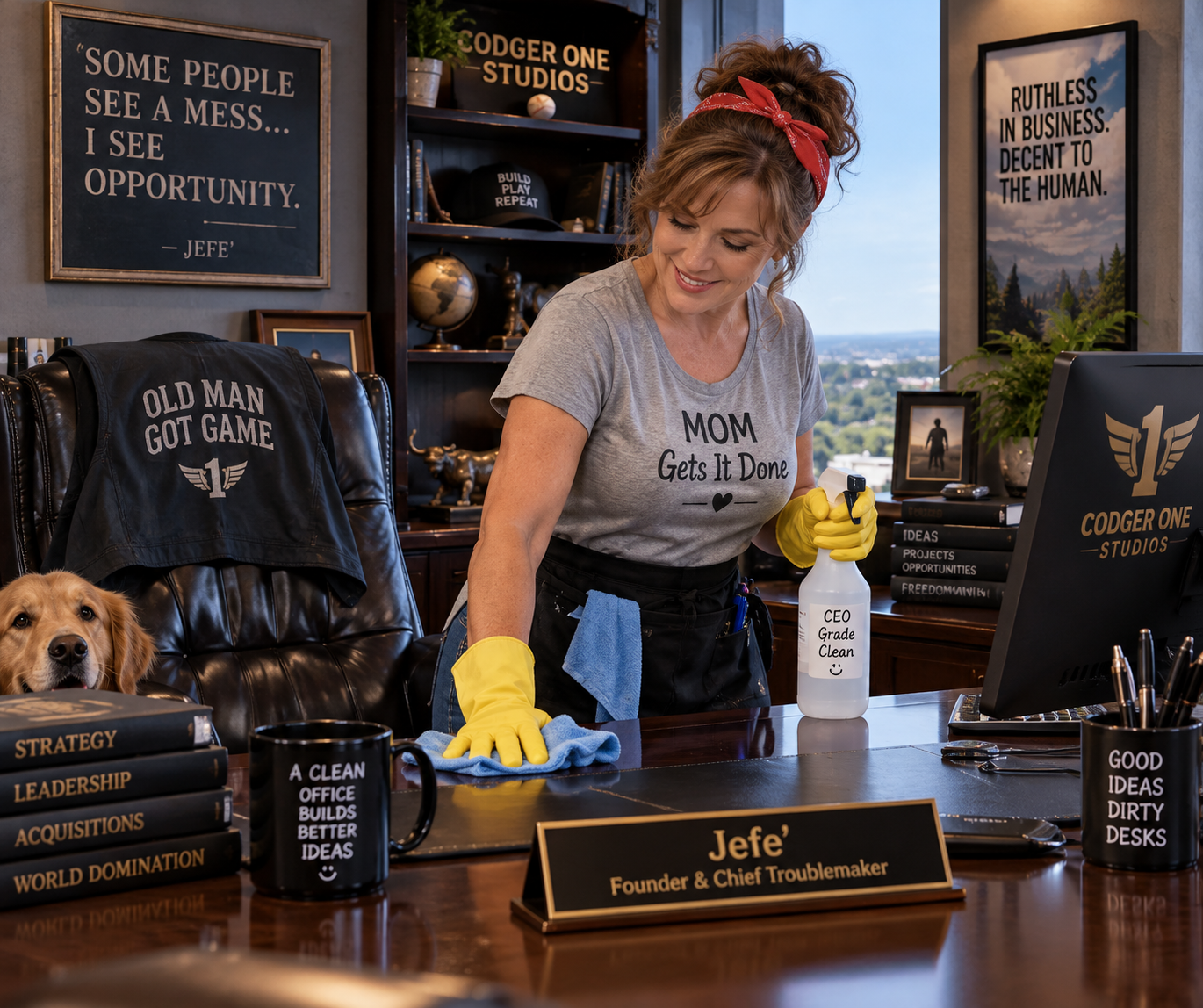 Codger One Studios office cleanup — Mom Gets It Done